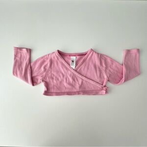Baby Club Pink Kids Crop Sweater Wrap Top 9-12M